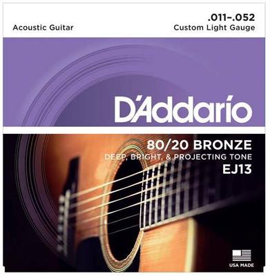 D'ADDARIO EJ-13 11-52 струны для акустической гитары
