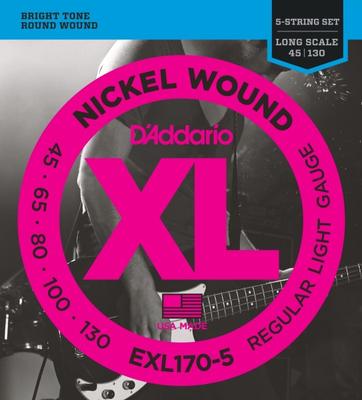 D'ADDARIO EXL-170-5  струны для 5-стр бас гитары 45-130
