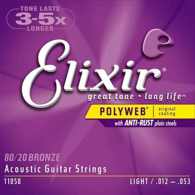 ELIXIR 11050 PolyWeb Light Medium струны для акустической гитары 12-53